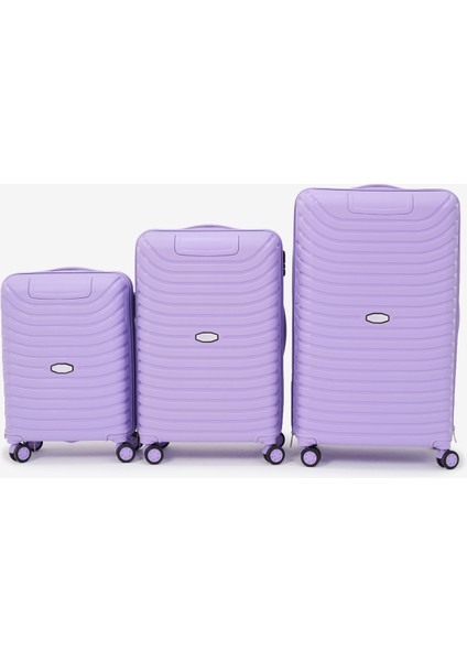 Unisex Lila 3'lü Set Silikon Kırılmaz Pp Valiz fırsatları