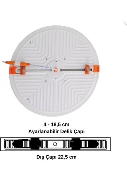 36 Watt Beyaz Işık Sıva Altı Ayarlanabilir Panel modelleri
