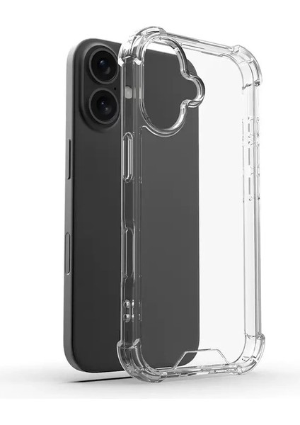Apple iPhone 16 Uyumlu Kılıf Nitro Anti Shock Şeffaf Silikon Kapak