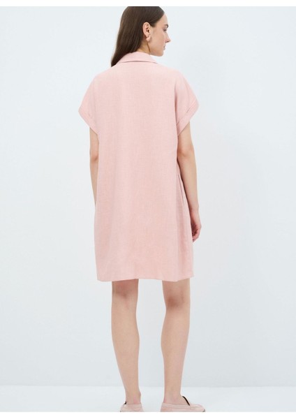 Kısa Kollu Elbise Pudra 12445549000 fırsatları