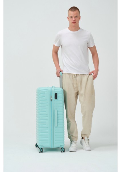 Unisex Turkuaz Büyük Boy Silikon Kırılmaz Pp Valiz fiyatları