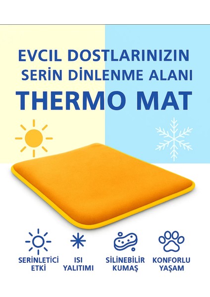 Thermo Mat Hem Soğuk Hem Sıcak Kullanılabilen 2si1 Arada Kedi & Köpek Minderi 60X80CM