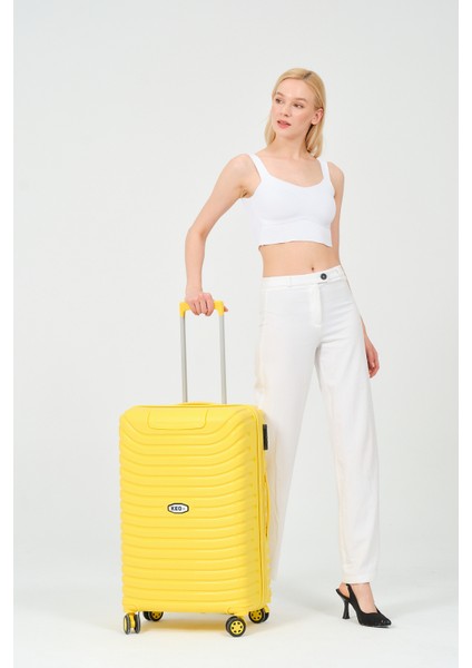 Unisex Sarı 3'lü Set Silikon Kırılmaz Pp Valiz fiyatları