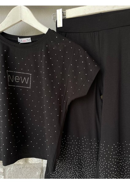 Kız Çocuk Bayramlık Kapri Iki Ip Kompak Penye Taşlı Takım modelleri