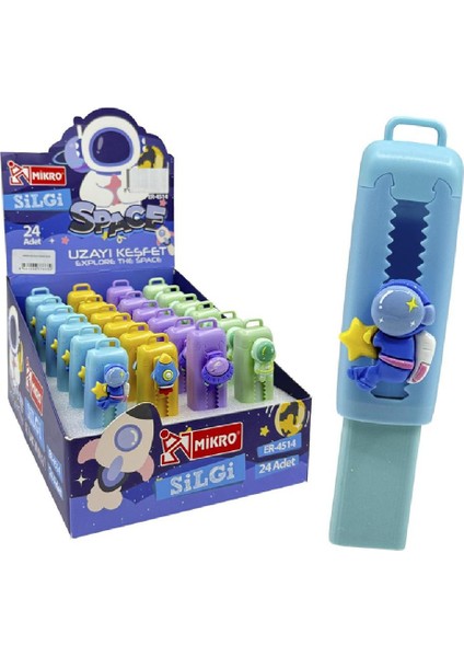 Space Sürgülü Silgi (ER-4514) 4 Adet modelleri