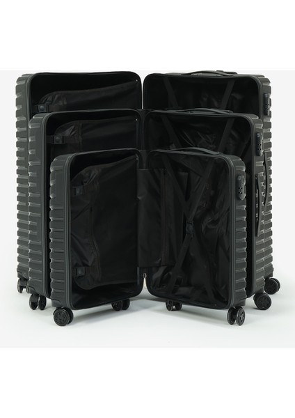 Unisex Siyah 3'lü Set Silikon Kırılmaz Pp Valiz indirimleri