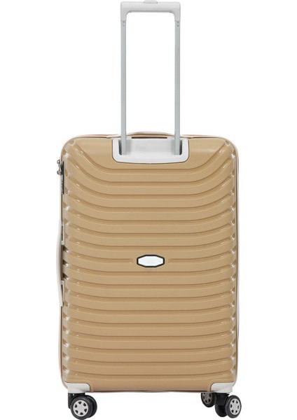 Unisex Gold Krem Orta Boy Silikon Kırılmaz Pp Valiz fiyatları