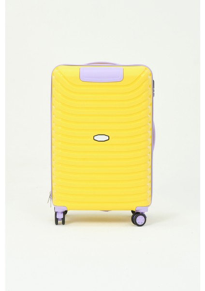 Unisex Sarı Lila Orta Boy Silikon Kırılmaz Pp Valiz fiyatları