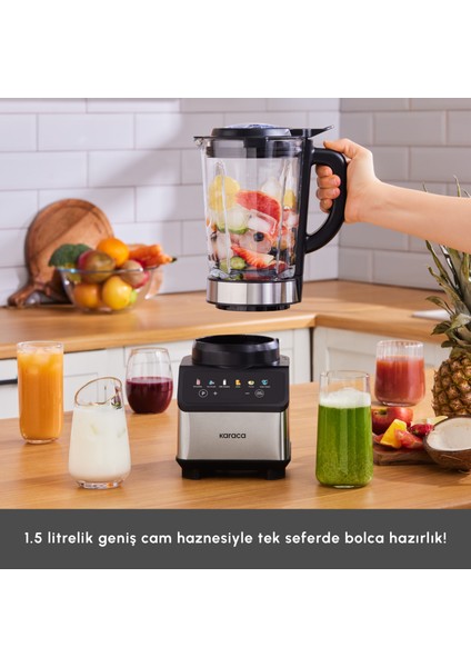 Color Touch Screen Smoothie Blender Inox 1200w fırsatları