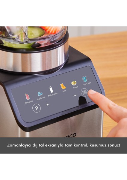 Color Touch Screen Smoothie Blender Inox 1200w indirimleri