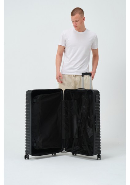 Unisex Siyah Büyük Boy Silikon Kırılmaz Pp Valiz modelleri