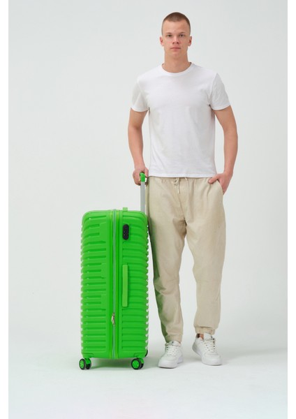 Unisex Yeşil Büyük Boy Silikon Kırılmaz Pp Valiz fiyatları