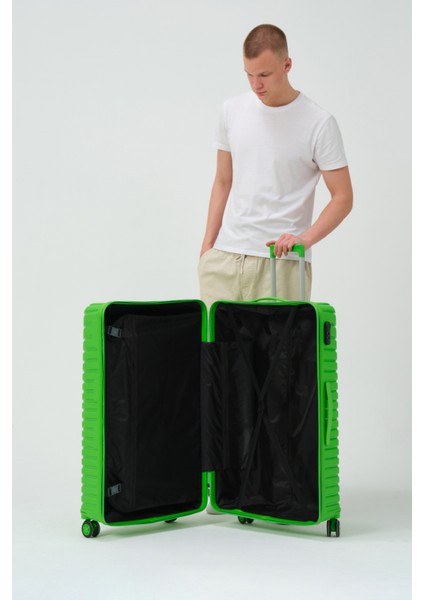 Unisex Yeşil Büyük Boy Silikon Kırılmaz Pp Valiz fırsatları