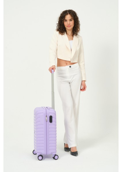 Unisex Lila Kabin Boy Küçük Silikon Kırılmaz Pp Valiz fiyatları