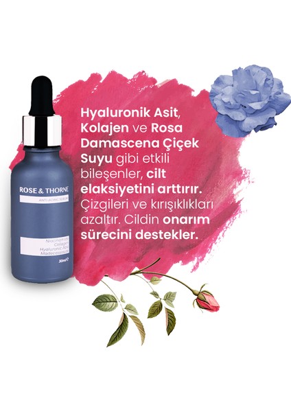 Serum Onarıcı Etkiyle Tüm Cilt Tipleri İçin 30 ml Gül Suyu İçerikli modelleri