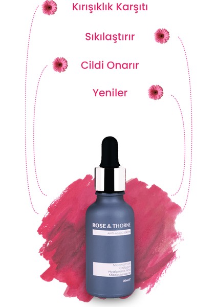 Serum Onarıcı Etkiyle Tüm Cilt Tipleri İçin 30 ml Gül Suyu İçerikli fırsatları