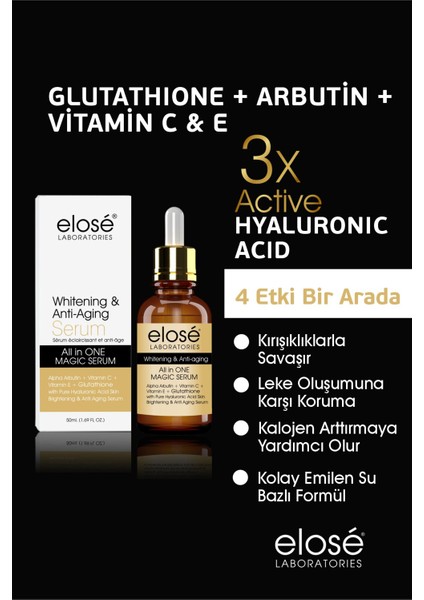 Lazer Epilasyon ve Peeling Sonrası Güneş Koruma Whitening And Anti Wrinkle Cilt Bakım Serumu 50 Ml. fiyatları