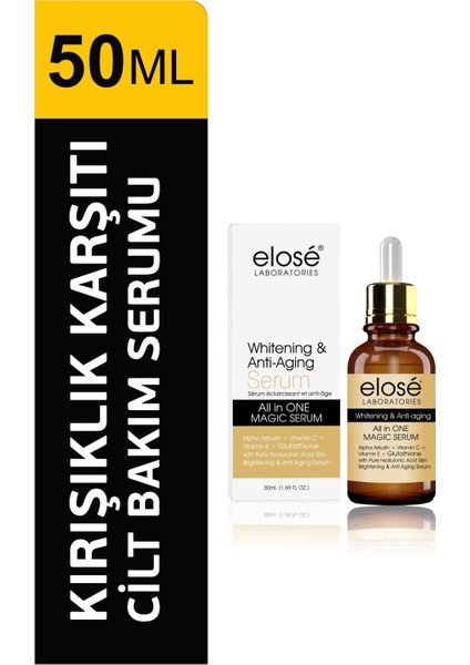 Lazer Epilasyon ve Peeling Sonrası Güneş Koruma Whitening And Anti Wrinkle Cilt Bakım Serumu 50 Ml.
