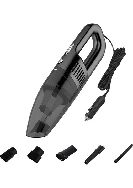 120W 12V Araba Elektrikli Süpürgesi Islak ve Kuru Çift Amaçlı El Tipi Siyah Emiş (Yurt Dışından)