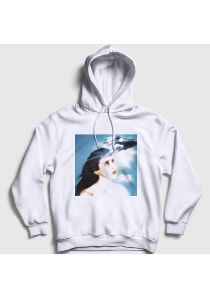 Unisex Beyaz Imaginal Disk Magdalena Bay Kapüşonlu Sweatshirt