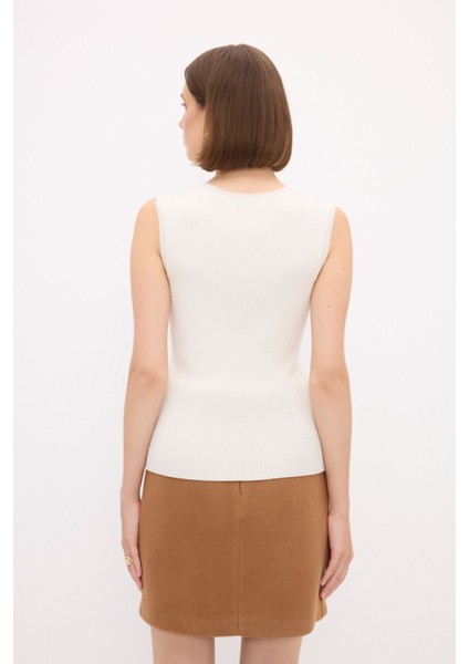 Bağlama Detaylı Triko Bluz Kemik 115M2112000 indirimleri