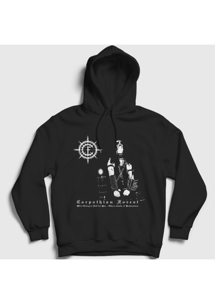 Unisex Siyah Hell For This Carpathian Forest Kapüşonlu Sweatshirt