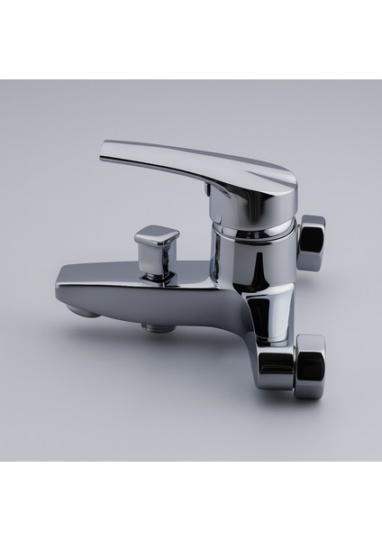 Premium Tek Kollu Aç Kapa Krom Banyo Bataryası Duvar Tipi Armatür Modern Tasarım Sıcak Soğuk Ayarlı fiyatları