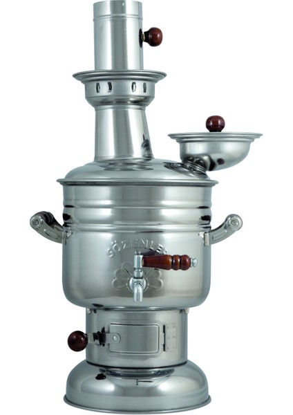 Semaver Sözenler Krom 4 Litre Ayrılabilen Odunlu