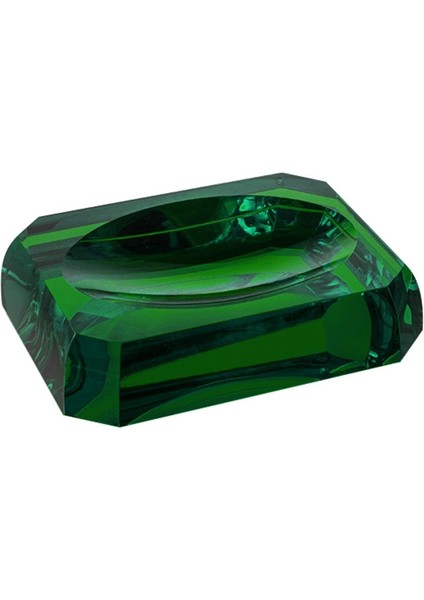Cyrstal Bath Accessory Soap Dish Green