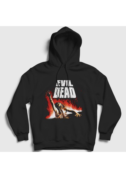 Unisex Siyah Movie Poster Evil Dead Kapüşonlu Sweatshirt