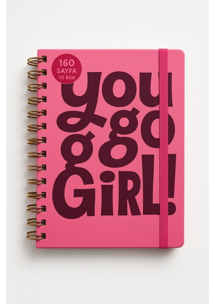 Ecrou A5 Spiralli Lastik Bantlı Pembe Kapaklı Notebook 210X148X16MM fiyatları