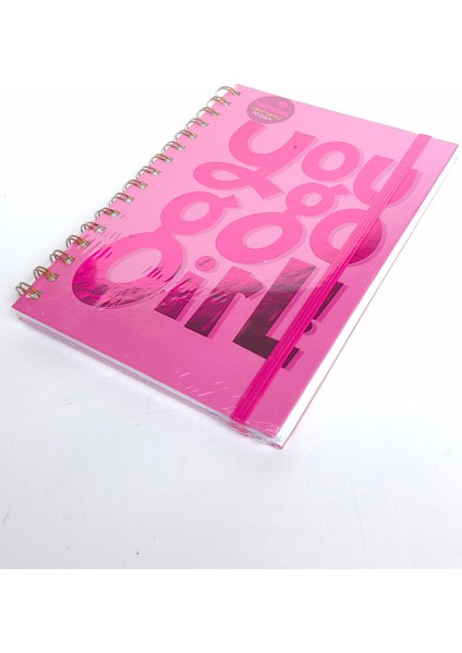 Ecrou A5 Spiralli Lastik Bantlı Pembe Kapaklı Notebook 210X148X16MM modelleri