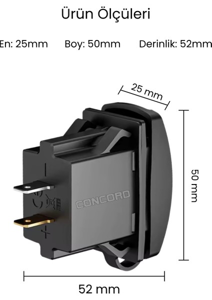 Ch-22 3.1A Çift USB 12-24V Marin Gömme Tip Araç Şarj Soketi indirimleri