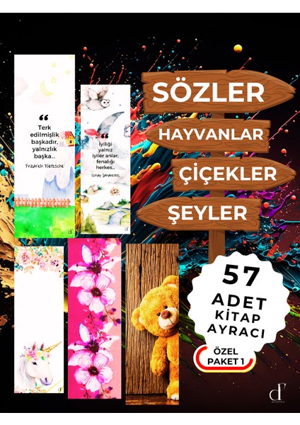 57'li Kitap Ayracı Seti - Özel Paket1