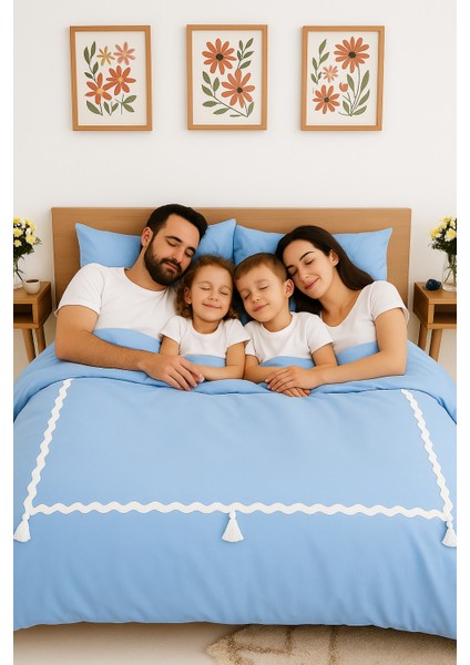 Monaco Özel Tasarım Nevresim Takımı - Çift Kişilik Mavi modelleri