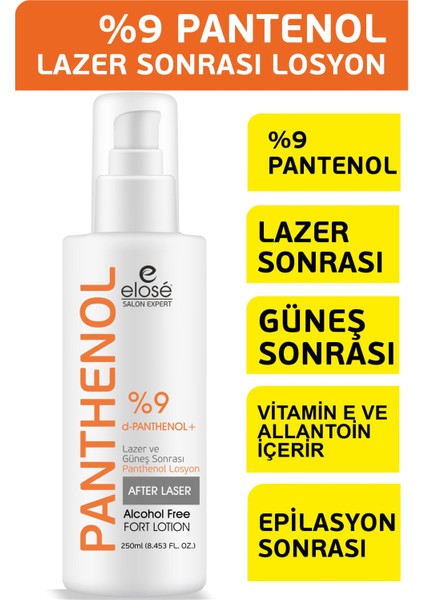 Lazer Epilasyon ve Güneş Sonrası Aloe Vera ve Vitamin E Içerikli Pantenol Bakım Losyonu 250 Ml.