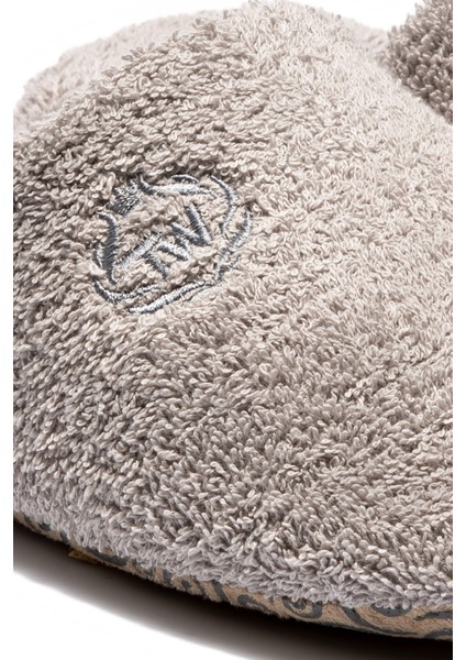 Havlu Kumaş Erkek Banyo Terliği Gri 41/46