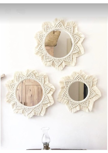 Handmade Bohem Makrome Ayna