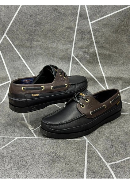 Dexter Erkek Düz Taban Hakiki Deri Oval Ayakkabı Gündüz ve Gece Kullanımı İçin