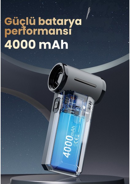 Violent Turbo Jet Fan | Taşınabilir Şarjlı Hava Üfleyici | (130000RPM) - Güçlü Vakum ve Üfleme - Ultra Hızlı Motor MactivePro F72 Violent Turbo Jet Fan Mini Vantilatör modelleri