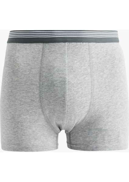 Lastik Detaylı Pamuklu 3'lü Boxer Seti