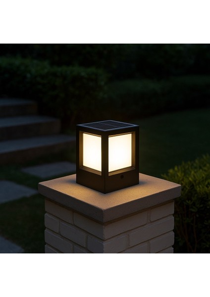 K2 30 Watt Solar Set Üstü Küp Aplik 3 Işık Rengi, Uzaktan Kumandalı Dış Mekan KBA780 modelleri
