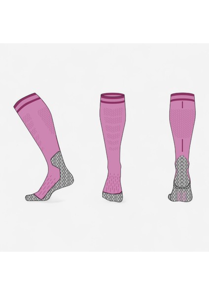 Wedze Çocuk Kayak Çorabı - Pembe - 500