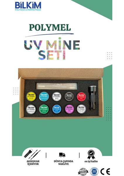 Polymel Kuyumculuk Için Soğuk Uv Mine Seti - 10 Adet *10 gr