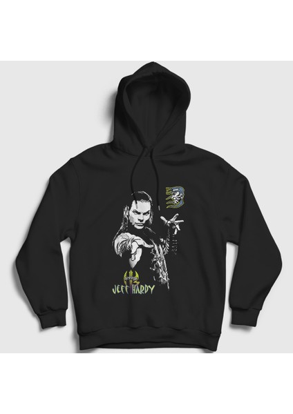 Unisex Siyah Sign Jeff Hardy Wwe Güreş Kapüşonlu Sweatshirt