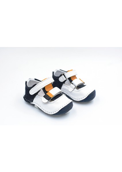 (Tom Bebe) Hakiki Deri Ortabedik Ilk Adım Çocuk Ayakkabı Beyaz