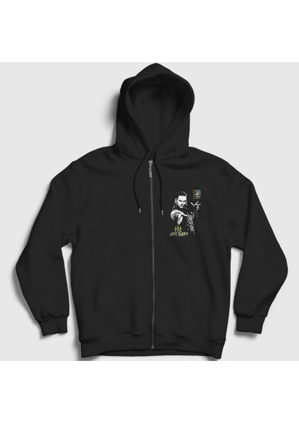 Unisex Siyah Sign Jeff Hardy Wwe Güreş Fermuarlı Kapüşonlu Sweatshirt