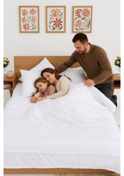 Lyon Özel Tasarım Nevresim Takımı Çift Kişilik Beyaz fiyatları