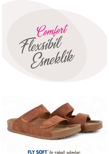 Taba Renk, Anatomik Taban, Cırtlı, Kadın Terlik (Comfort, Flexsibil Esneklik) fırsatları