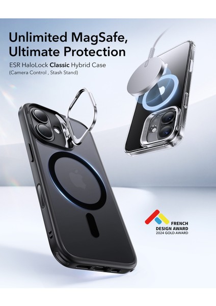 Iphone 16 Halolock Mag Safe Classic Hybrid Stantlı Silikon Kılıf - Kamera Kontrol Buton fiyatları